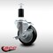 Service Caster 4'' SS Black Poly Swivel 1-3/8'' Expanding Stem Caster with Brake SCC-SSEX20S414-PPUB-BLK-TLB-138 - alternate 2